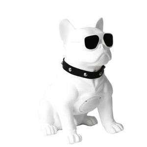 NEW Mad Man French Bulldog Bluetooth Wireless Stereo Speaker - White